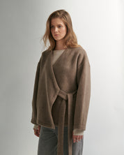 Munditia - RUNA woollen kimono, taupe