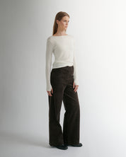 Munditia - VENA chocolate-coloured trousers