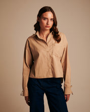Munditia - POPLIN shirt with tie-cord cuffs