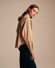 Munditia - POPLIN shirt with tie-cord cuffs