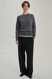 Rhea - Merino Crew ~ Grey