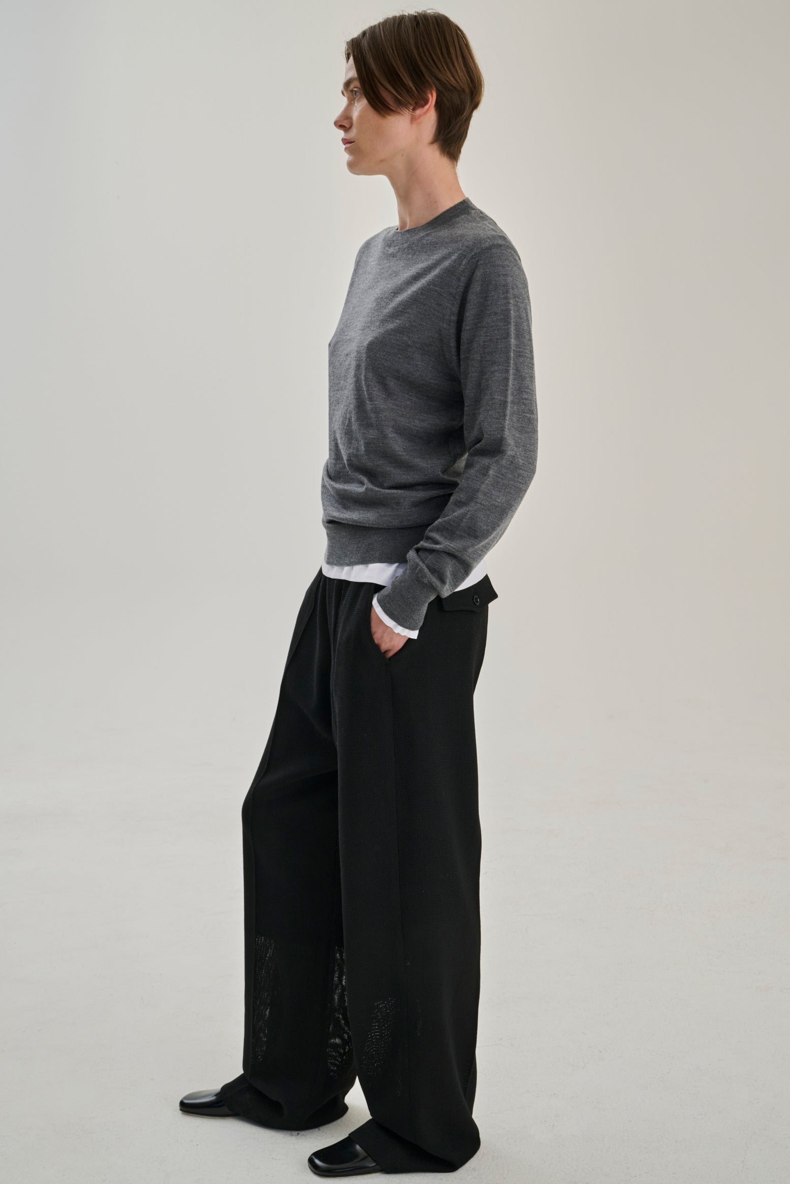 Rhea - Merino Crew ~ Grey