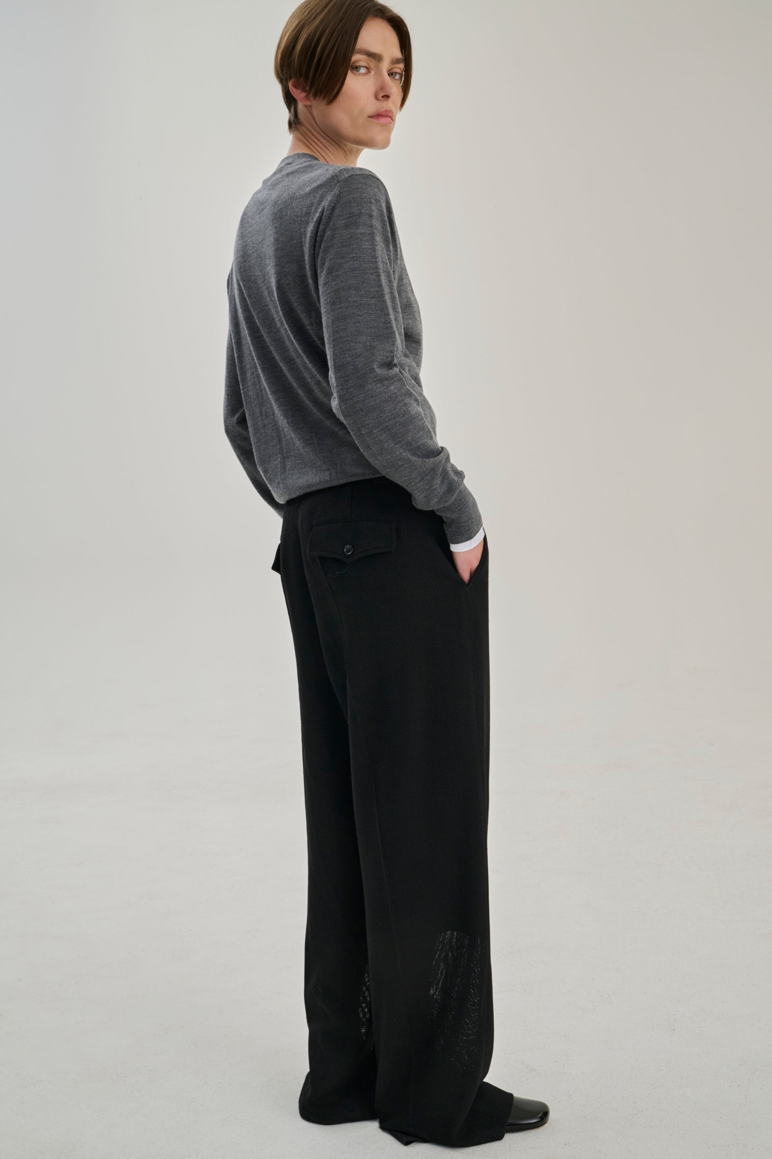 Rhea - Merino Crew ~ Grey