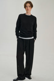 Rhea - Merino Crew ~ Black