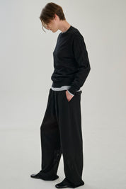 Rhea - Merino Crew ~ Black