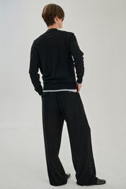 Rhea - Merino Crew ~ Black