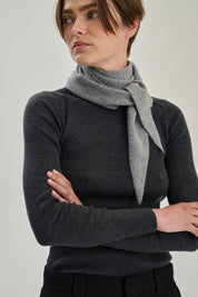 Rhea - Scarf ~ Mid Grey ~ Wool & Cashmere