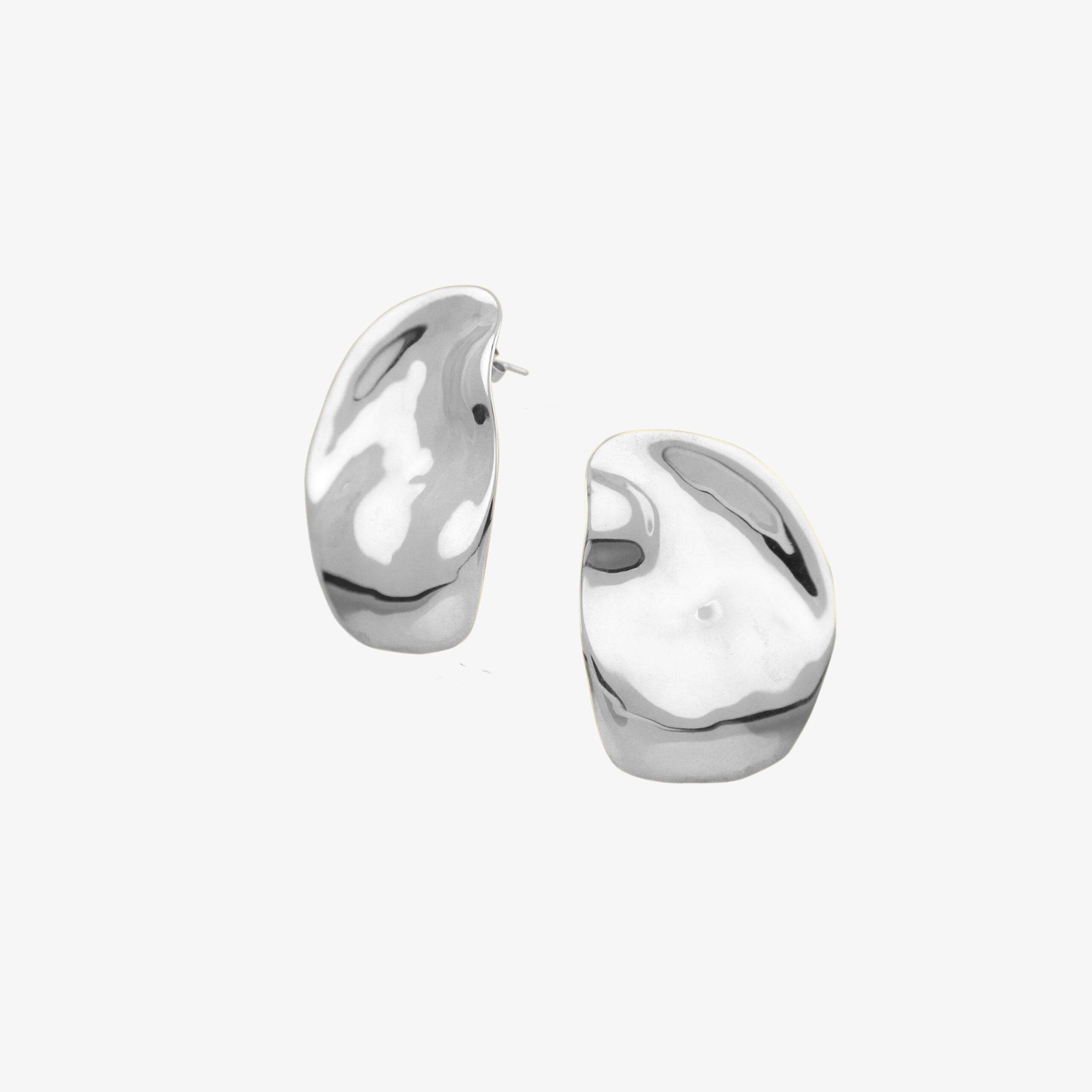 Brua Amorphous Big Earrings - Silver