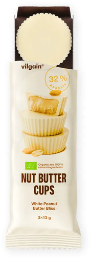 Vilgain Organic Nut Butter Cups - White Chocolate with Peanut Butter