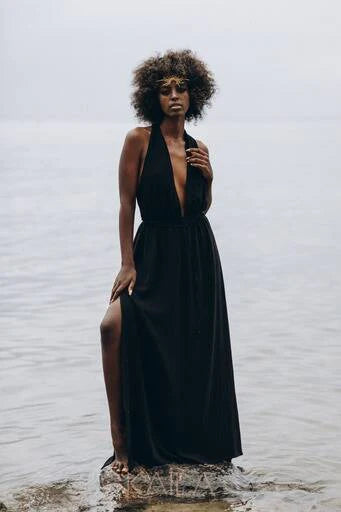 Les Goodies - Kaila Beachwear Ohana black boho dress