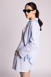 ARIETTE - ROSE STRIPE Shirt Blue