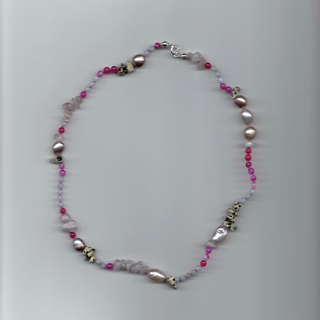 Silk & Stones – Pink Necklace
