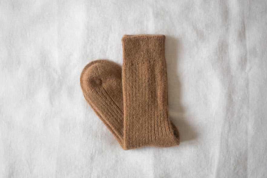 Noos Concept - Adult Camel Ribbed Socks