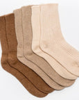 Noos Concept - Adult Camel Ribbed Socks