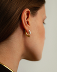 Brua Combined Earrings - Silver and gold