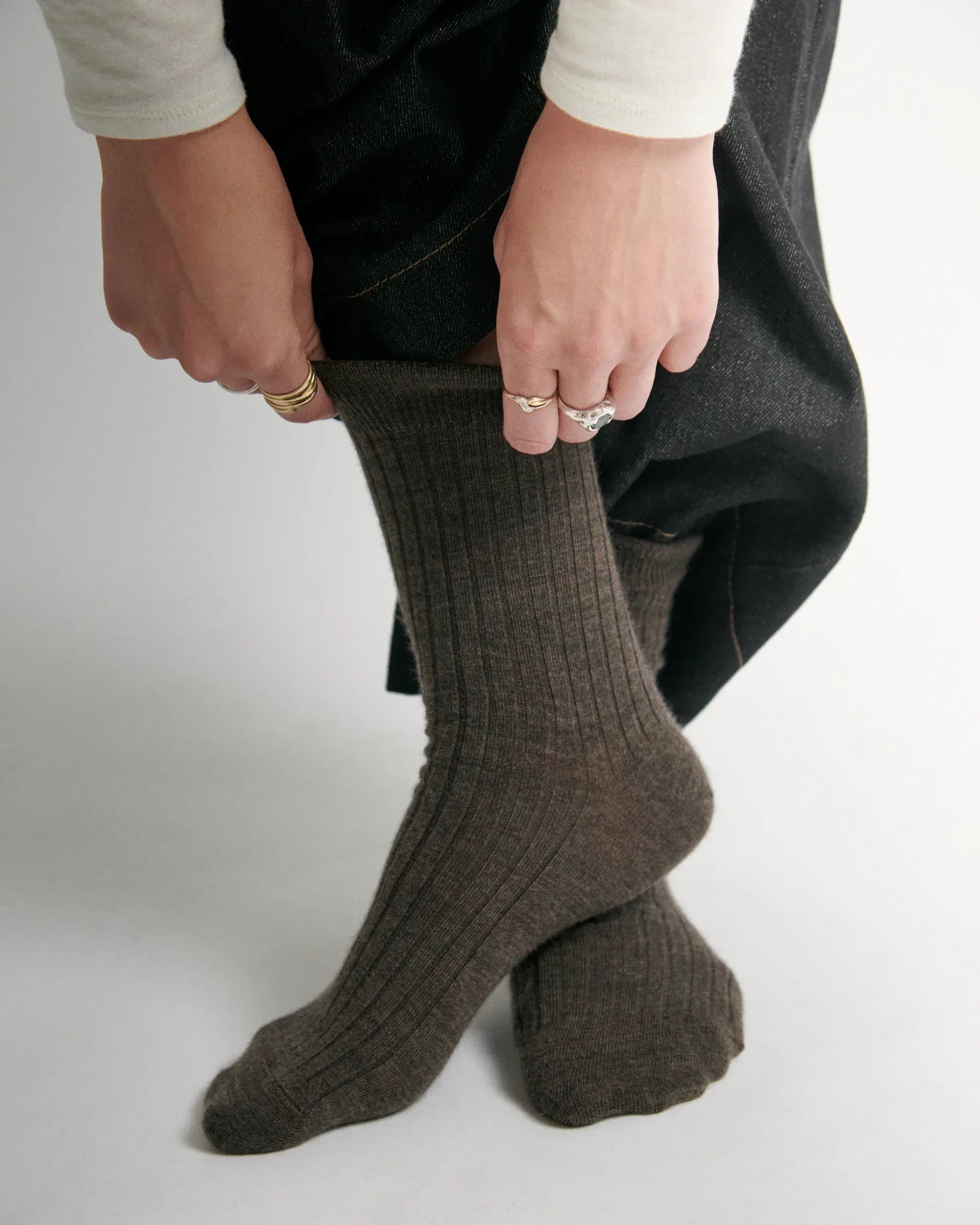 Munditia - MORA merino socks ecru