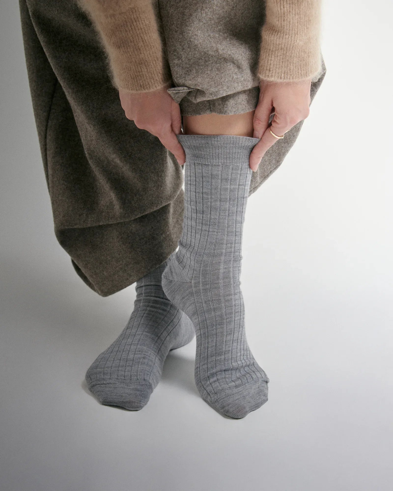 Munditia - MORA merino socks ecru