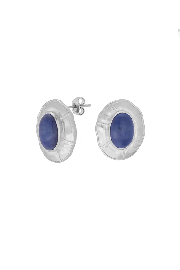 OPLOTKA TRUTH DUMORTIERITE SILVER earrings
