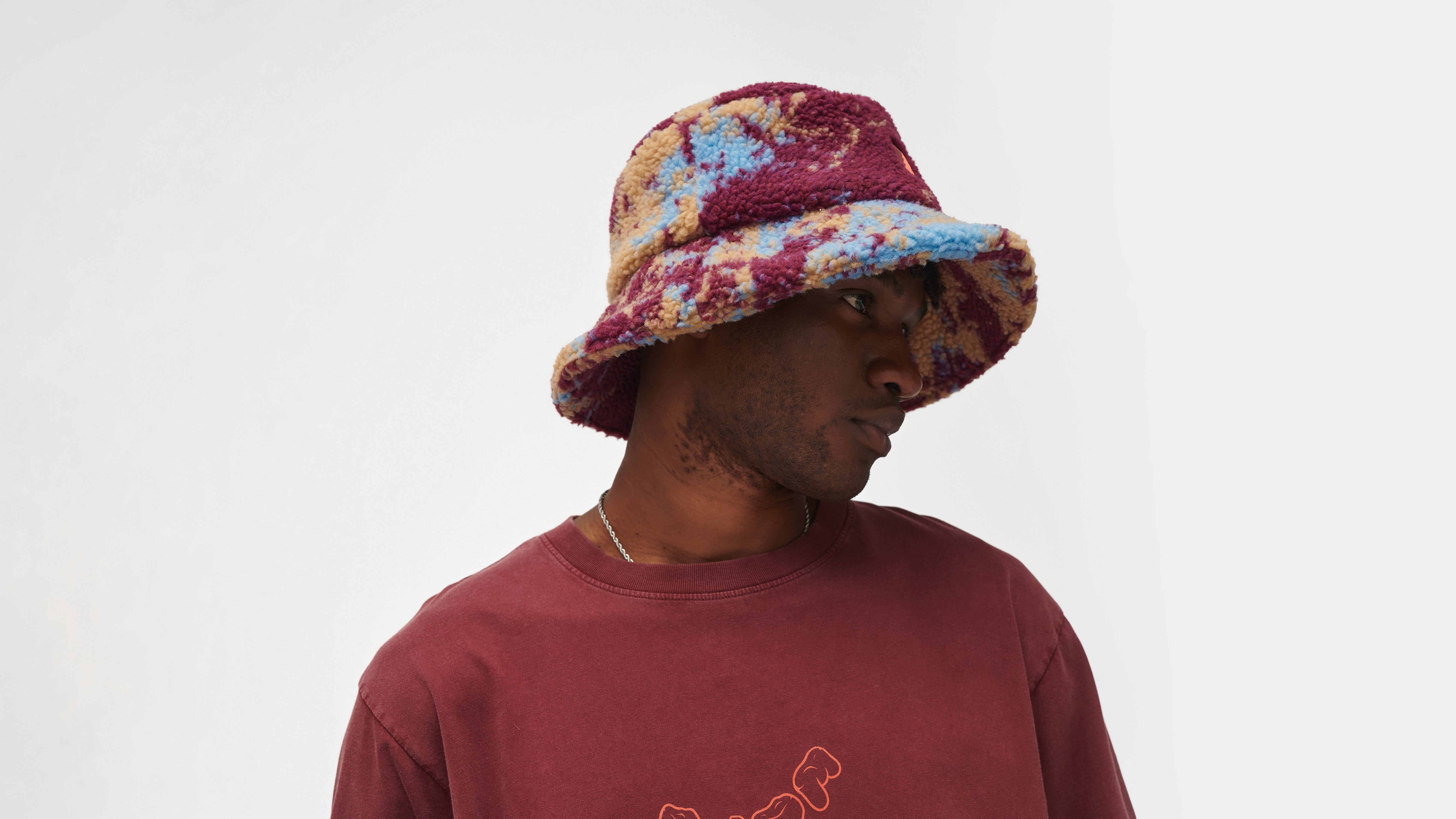 Pinetime Clothing Moss Bucket Hat Ruby