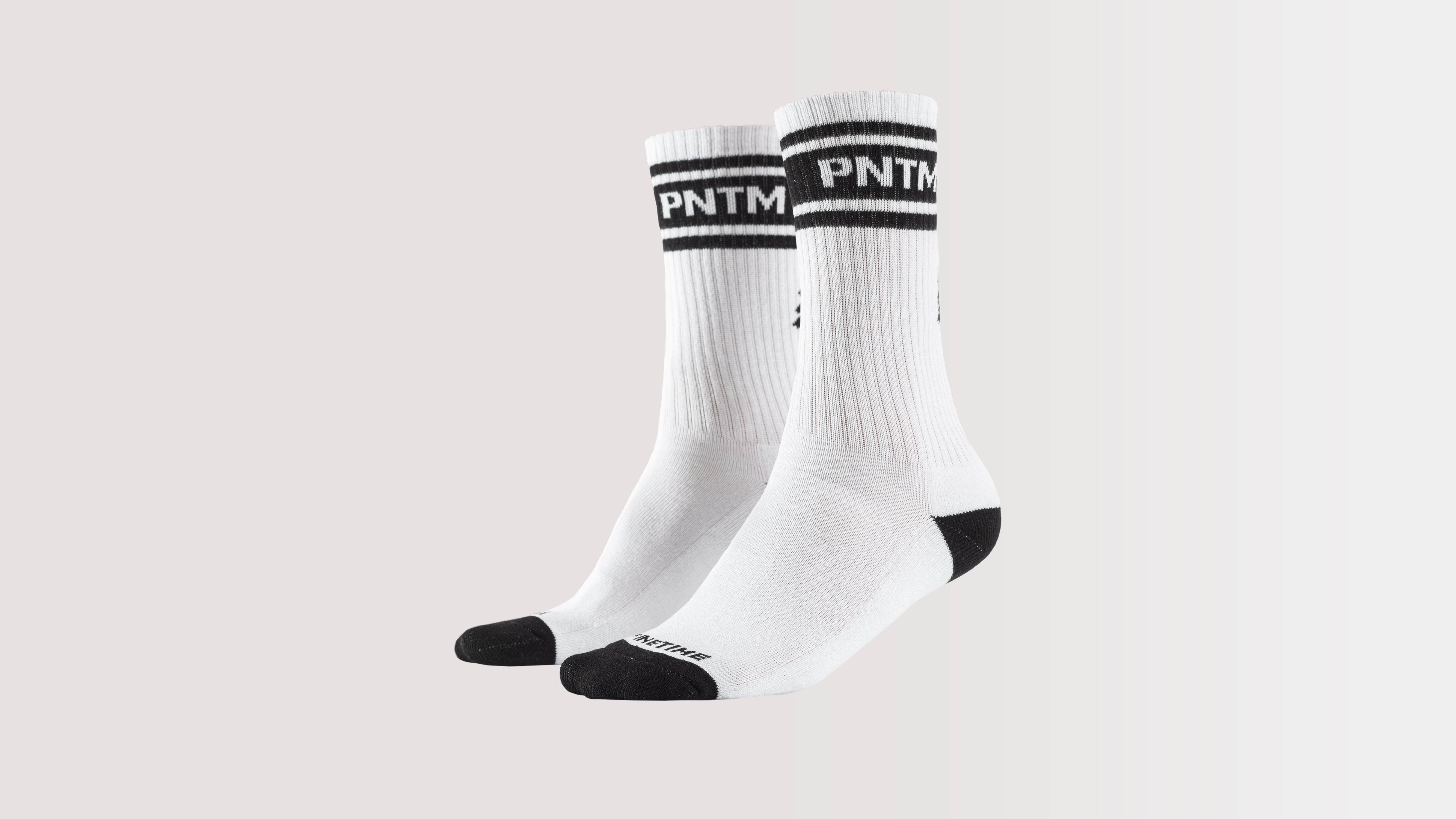 Pinetime Clothing PNTM Crew Socks White Black