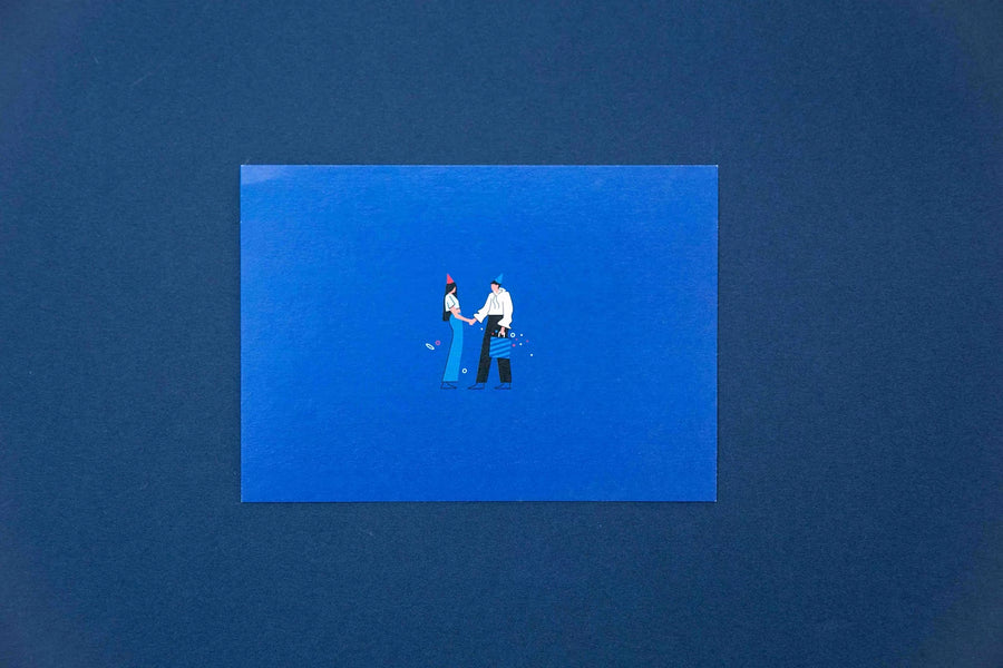 Tenden - Sandra Brecka Greeting Card Blue Celebration