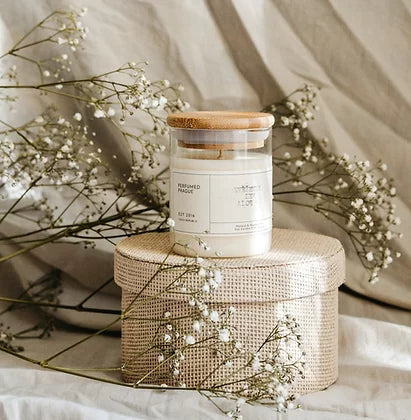 Perfumed Prague - #43 XL Candle Bamboo Edition - Snowdrop, Linen, Aloe
