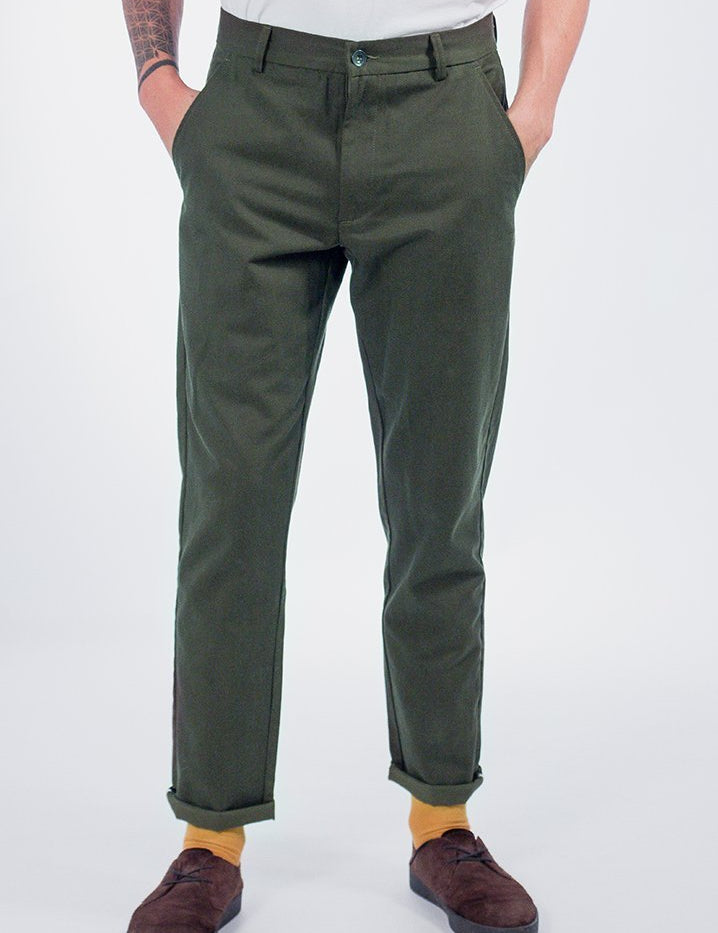 Japanese Tencel Pants Zelené - COPE