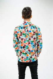 Multicolor Water Dot Based Shirt - COPE