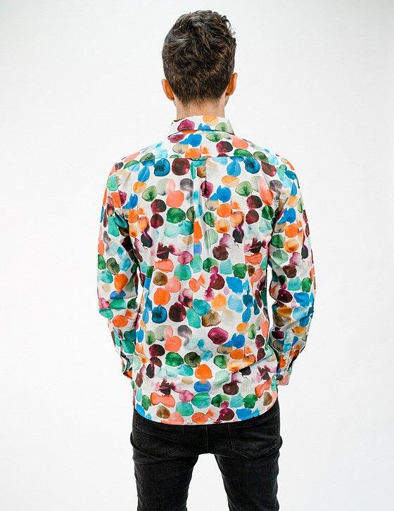 Multicolor Water Dot Based Shirt - COPE