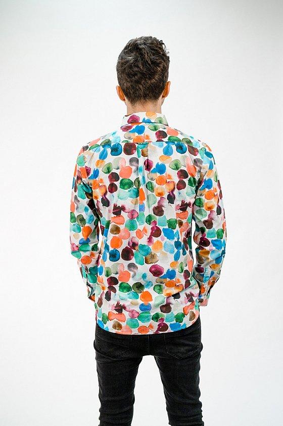 Multicolor Water Dot Based Shirt - COPE